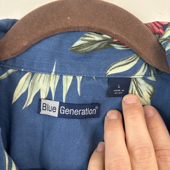 Blue Generation Men's Hawaiian Peach Life Shirt. Size Large - Picture 4 of 4